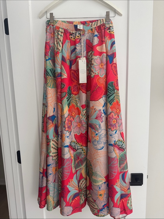 Calypso St. Barth Dresses & Skirts - Calypso St. Barth Coral Floral A-Line Maxi Skirt